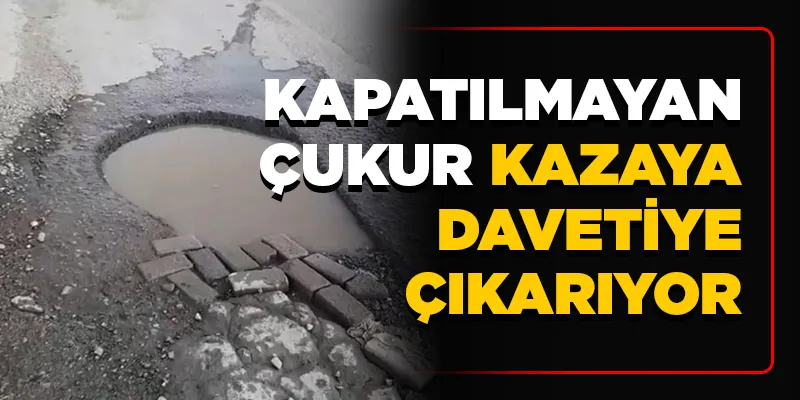 KAPATILMAYAN ÇUKUR KAZAYA DEVETİYE ÇIKARIYOR