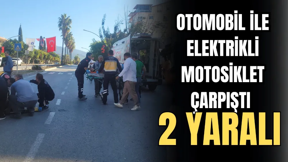 Otomobil ile Elektrikli Motosiklet Çarpıştı: 2 Yaralı