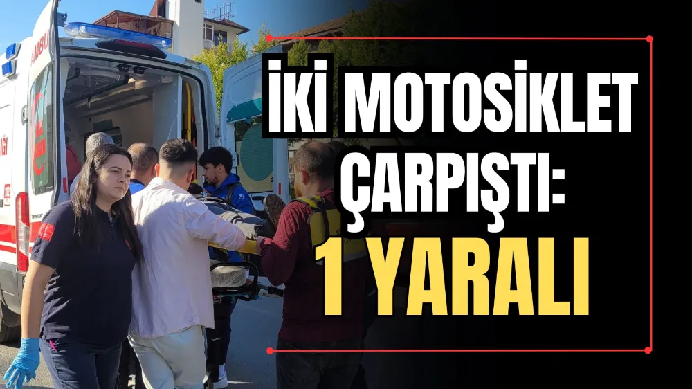 İki Motosiklet Çarpıştı: 1 Yaralı  