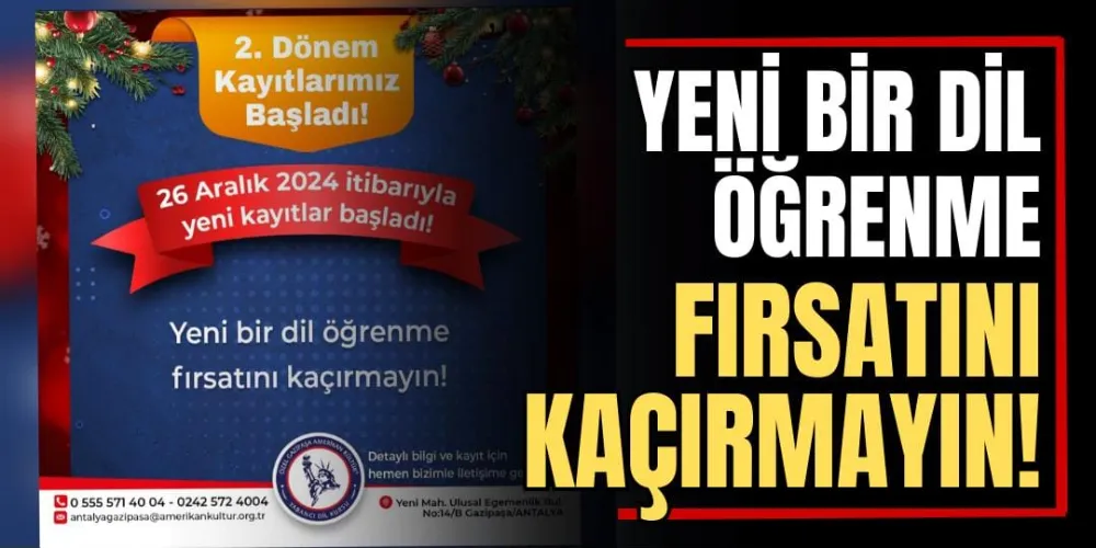 Yeni Bir Dil Öğrenme Fırsatını Kaçırmayın! 