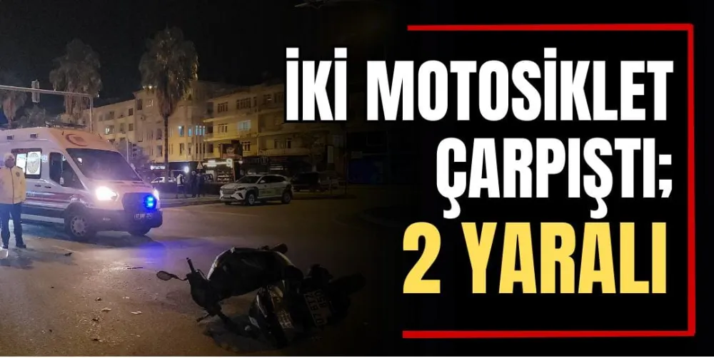 İki Motosiklet Çarpıştı, 2 Yaralı 