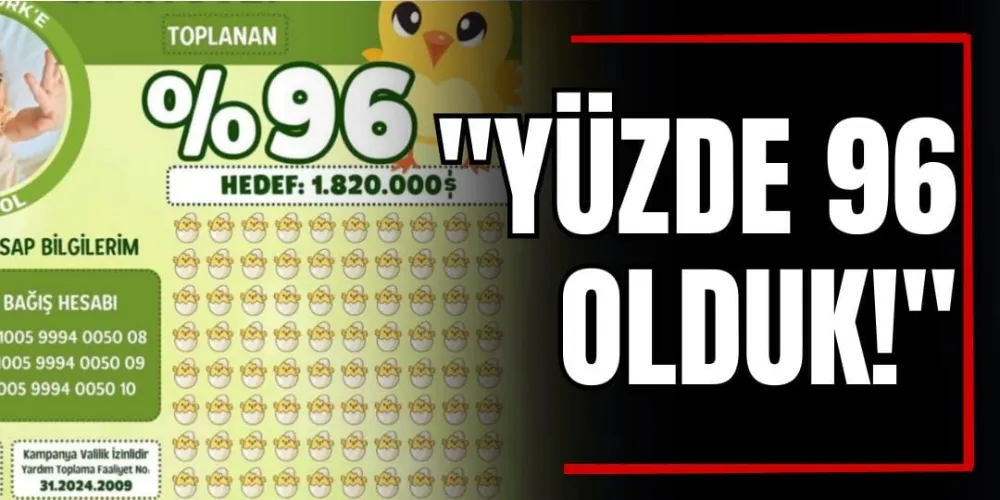 Yüzde 96 Olduk!