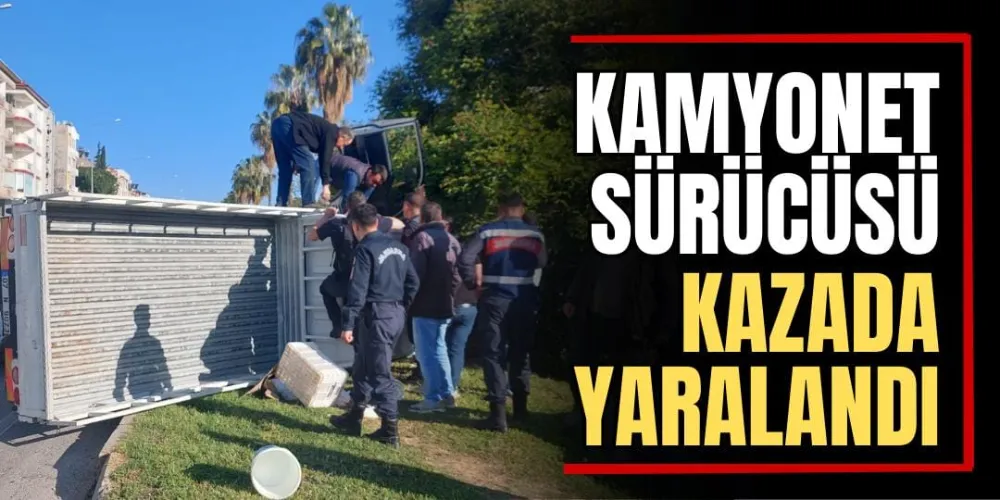 Kamyonet Sürücüsü Kazada Yaralandı 